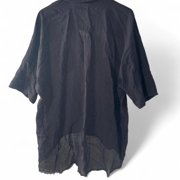 Free People Sheer Black Button-Up Top - Picture 2 of 3